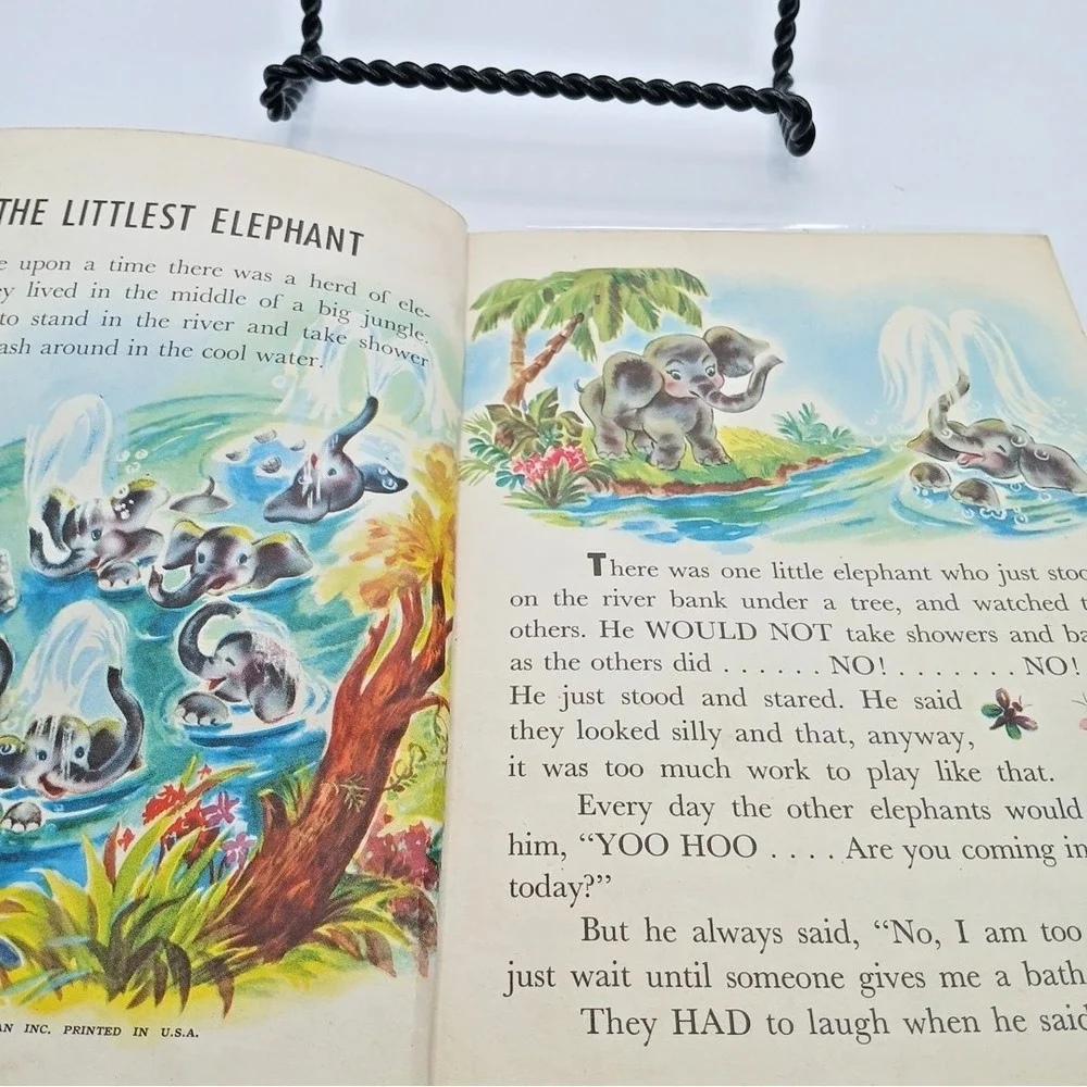 Bonnie Book Dee THOMAS The Littlest Elephant 1959 Dippy illustrated distressed